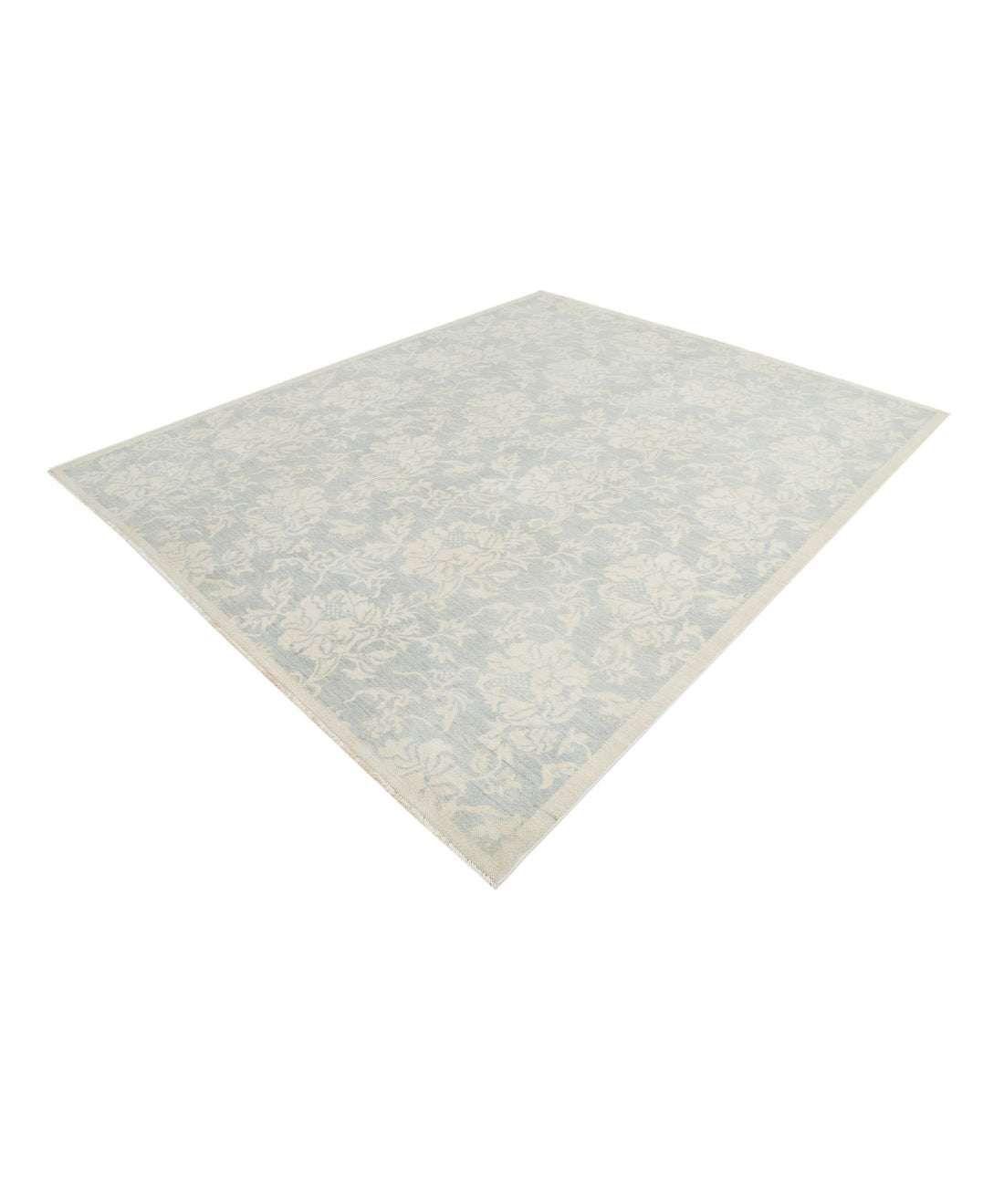 Hand Knotted Artemix Wool Rug - 8'1'' x 9'9'' 8'1'' x 9'9'' (243 X 293) / Grey / Ivory