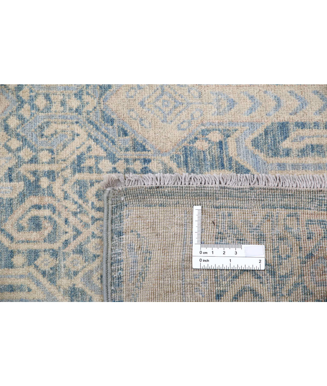 Hand Knotted Fine Artemix Wool Rug - 7'11'' x 10'4'' 7'11'' x 10'4'' (238 X 310) / Blue / Ivory