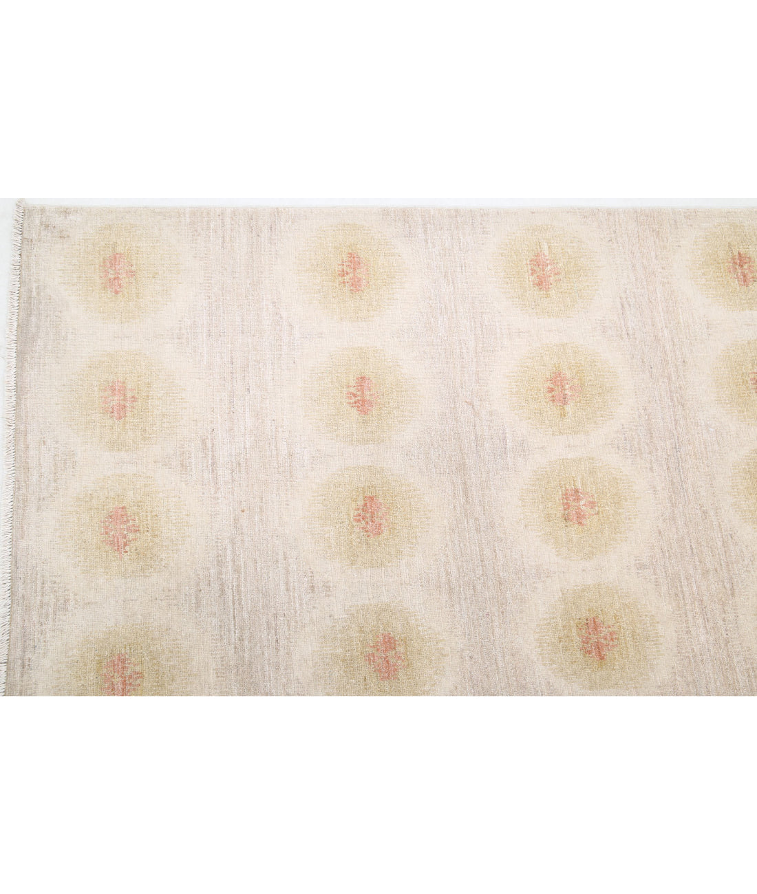 Hand Knotted Ikat Wool Rug - 9'2'' x 12'1'' 9'2'' x 12'1'' (275 X 363) / Taupe / Gold