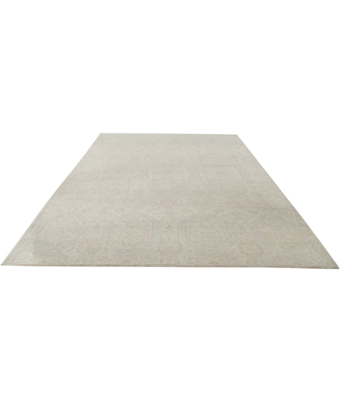 Hand Knotted Artemix Wool Rug - 8'11'' x 11'6'' 8'11'' x 11'6'' (268 X 345) / Grey / Ivory