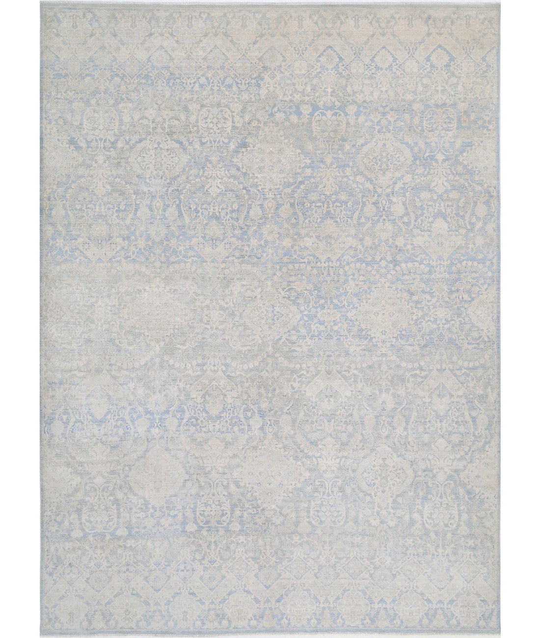 Hand Knotted Artemix Wool Rug - 8'9'' x 12'1'' 8'9'' x 12'1'' (263 X 363) / Blue / Grey