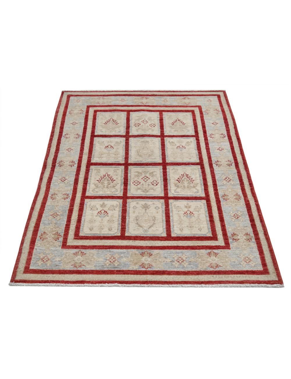 Hand Knotted Bakhtiari Wool Rug - 3'4'' x 4'9'' Arteverk Arteverk Rugs