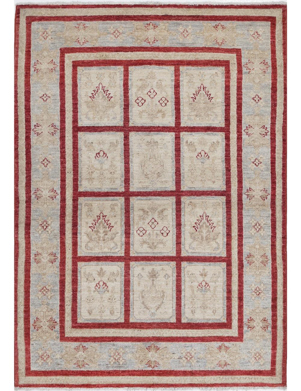 Hand Knotted Bakhtiari Wool Rug - 3'4'' x 4'9''
