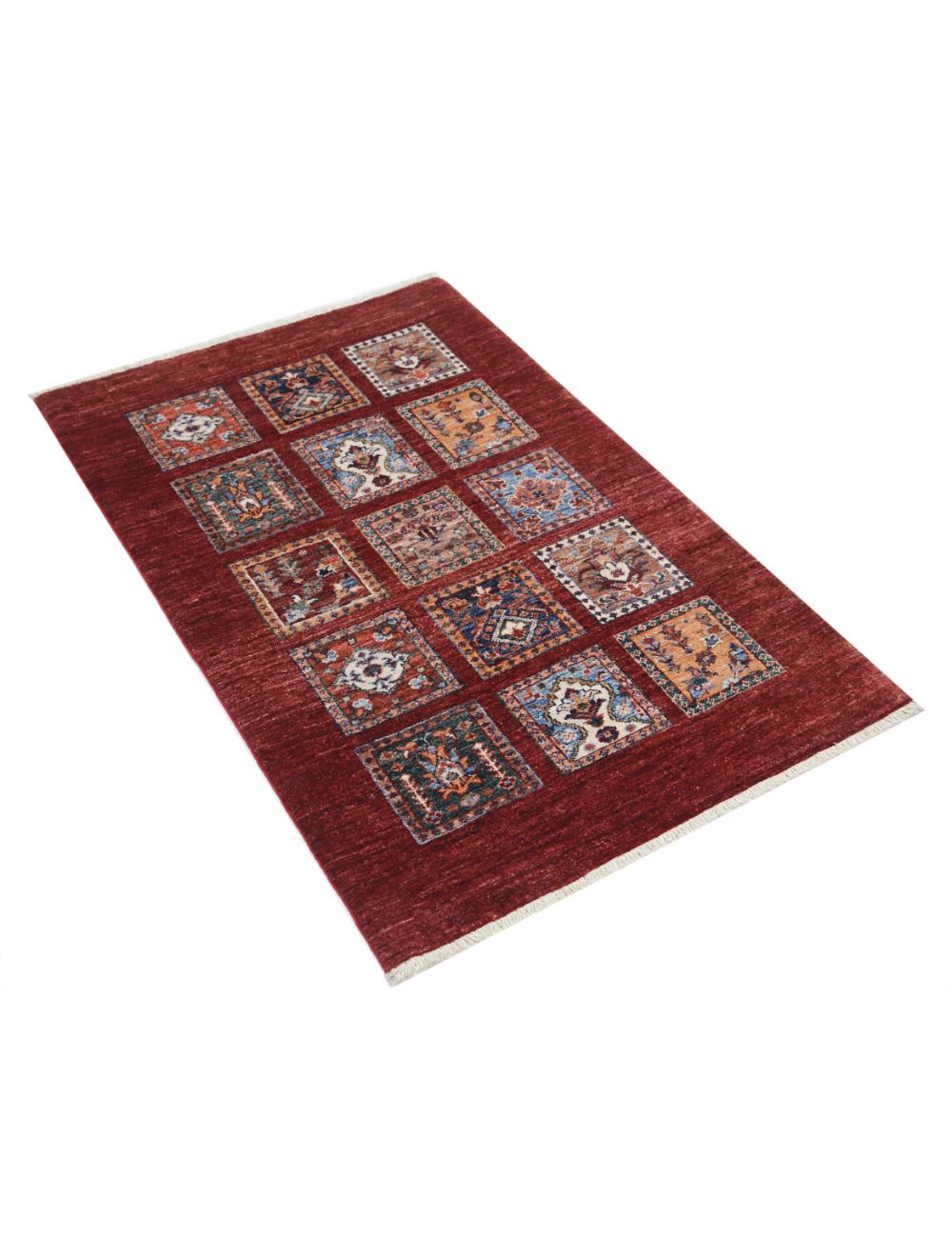 Hand Knotted Bakhtiari Wool Rug - 2'10'' x 4'3'' Arteverk Arteverk Rugs