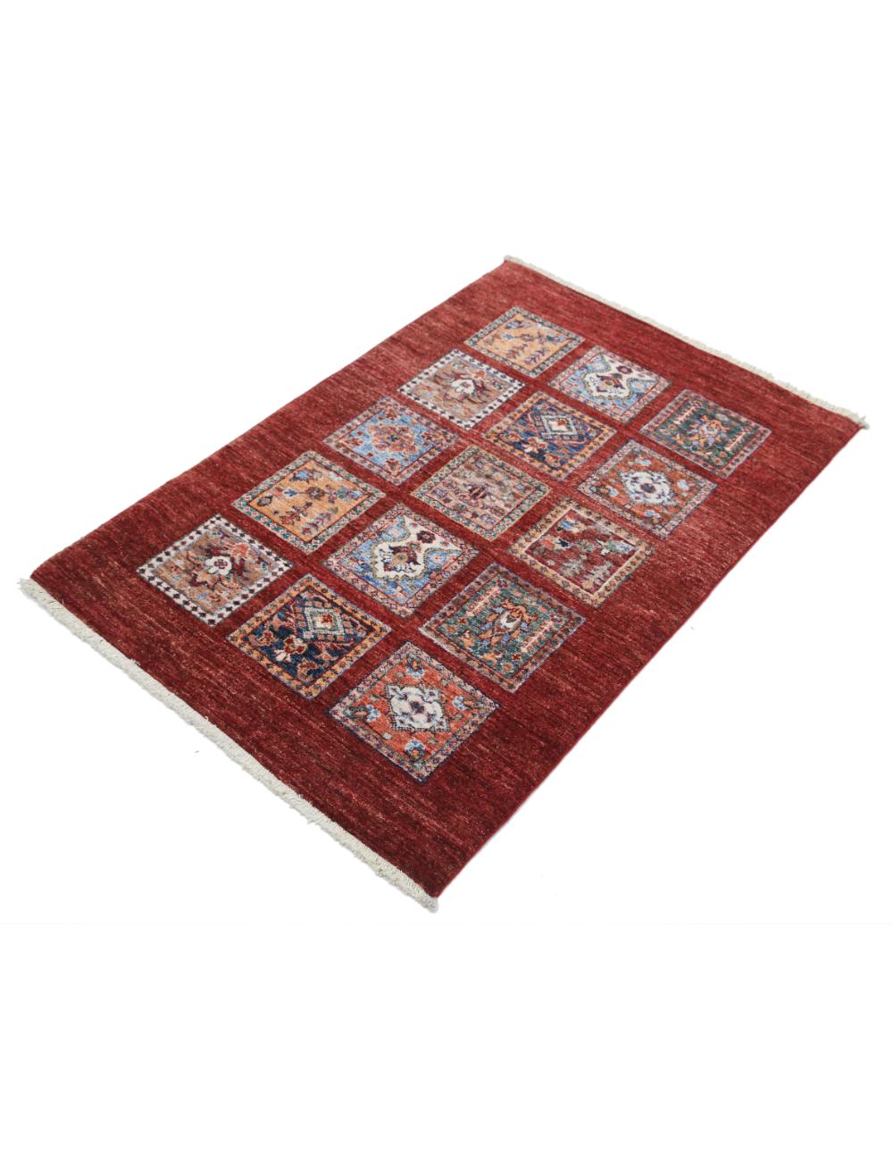Hand Knotted Bakhtiari Wool Rug - 2'10'' x 4'3'' Arteverk Arteverk Rugs