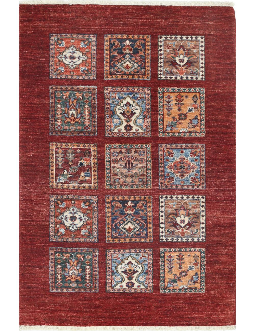 Hand Knotted Bakhtiari Wool Rug - 2'10'' x 4'3''
