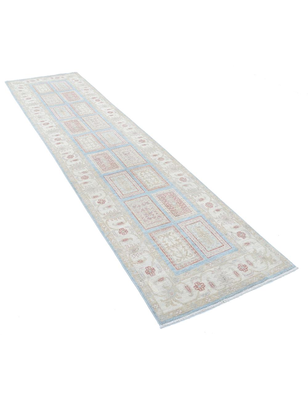 Hand Knotted Bakhtiari Wool Rug - 2'7'' x 10'1'' Arteverk Arteverk Rugs