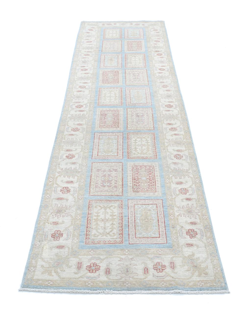 Hand Knotted Bakhtiari Wool Rug - 2'7'' x 10'1'' Arteverk Arteverk Rugs