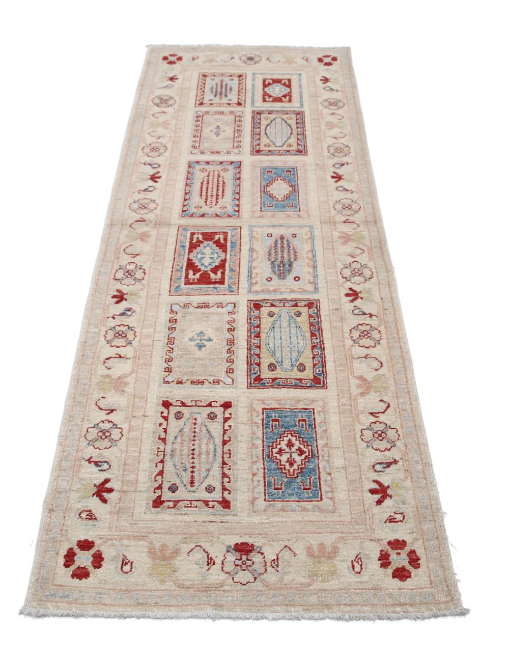 Hand Knotted Bakhtiari Wool Rug - 2'6'' x 7'1''