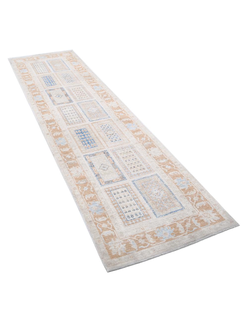 Hand Knotted Bakhtiari Wool Rug - 2'7'' x 9'2'' Arteverk Arteverk Rugs