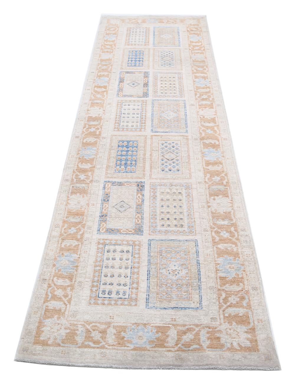 Hand Knotted Bakhtiari Wool Rug - 2'7'' x 9'2'' Arteverk Arteverk Rugs
