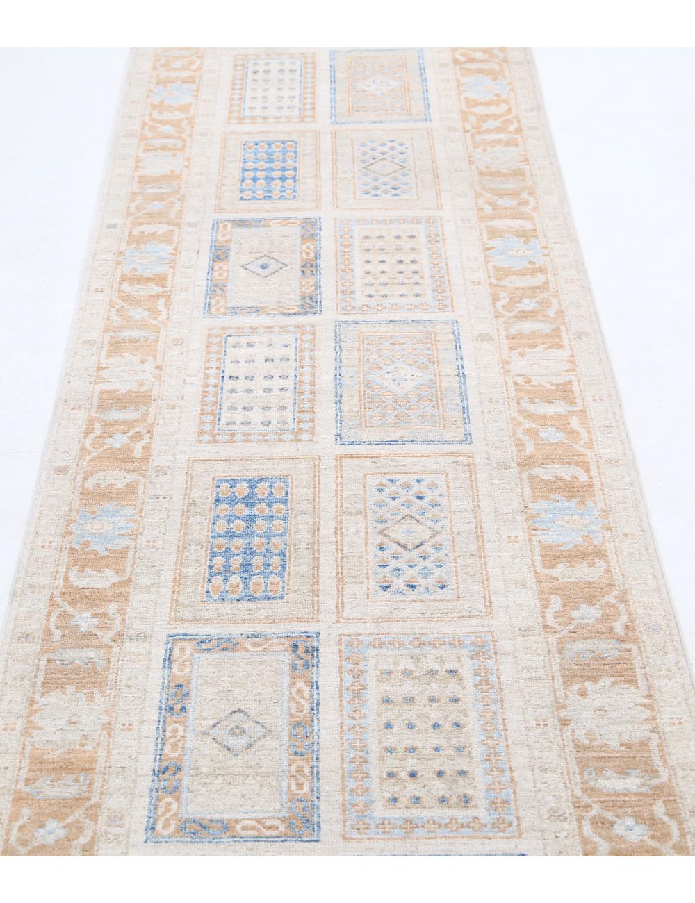 Hand Knotted Bakhtiari Wool Rug - 2'7'' x 9'2'' Arteverk Arteverk Rugs