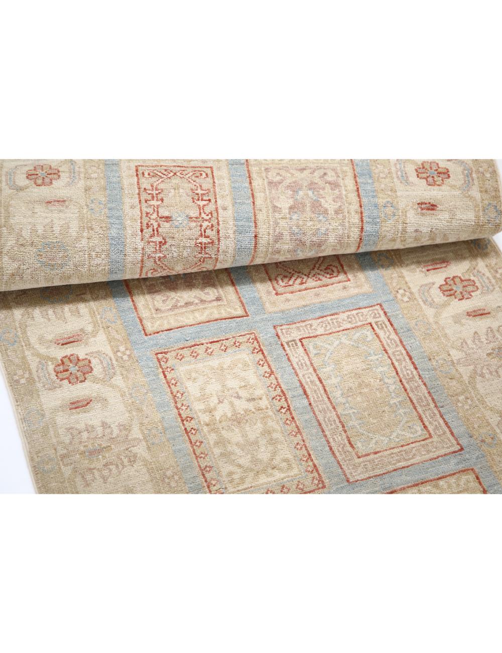 Hand Knotted Bakhtiari Wool Rug - 2'6'' x 10'1'' Arteverk Arteverk Rugs