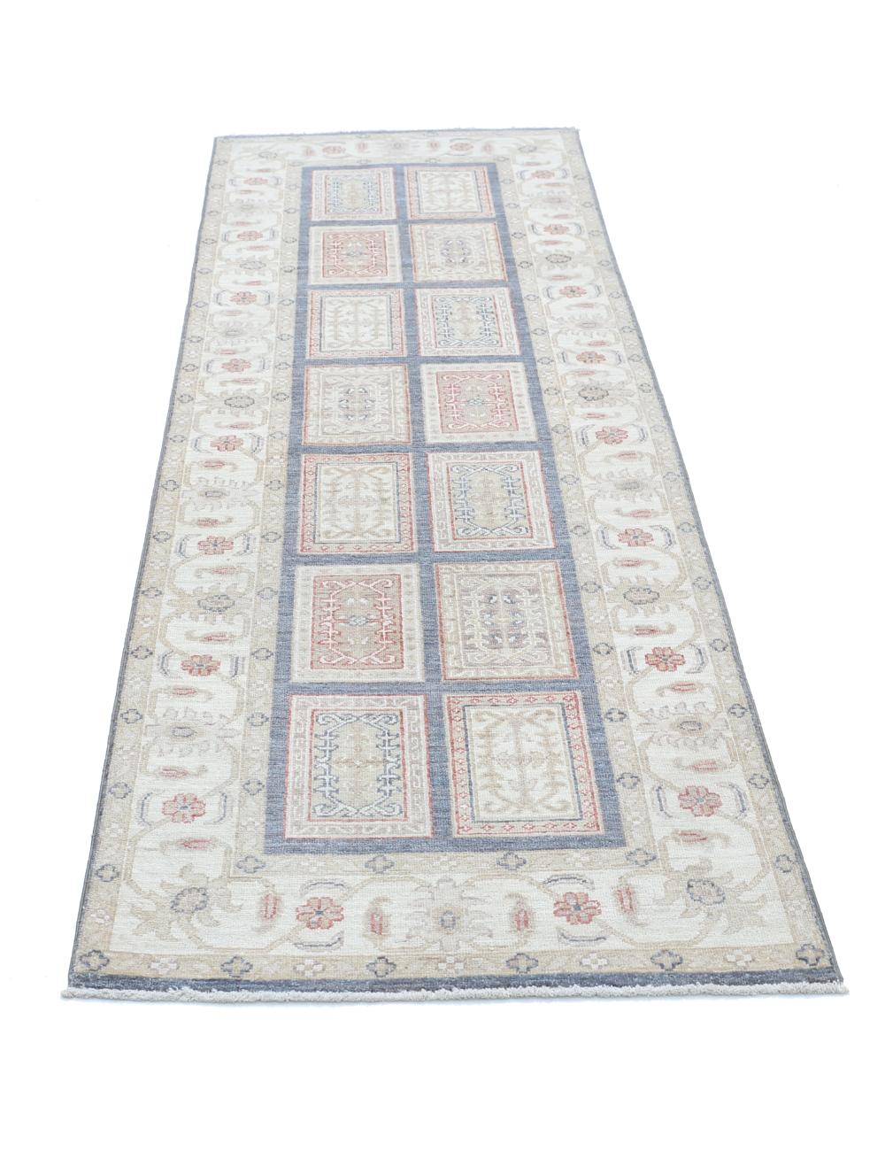 Hand Knotted Bakhtiari Wool Rug - 2'7'' x 8'2'' Arteverk Arteverk Rugs