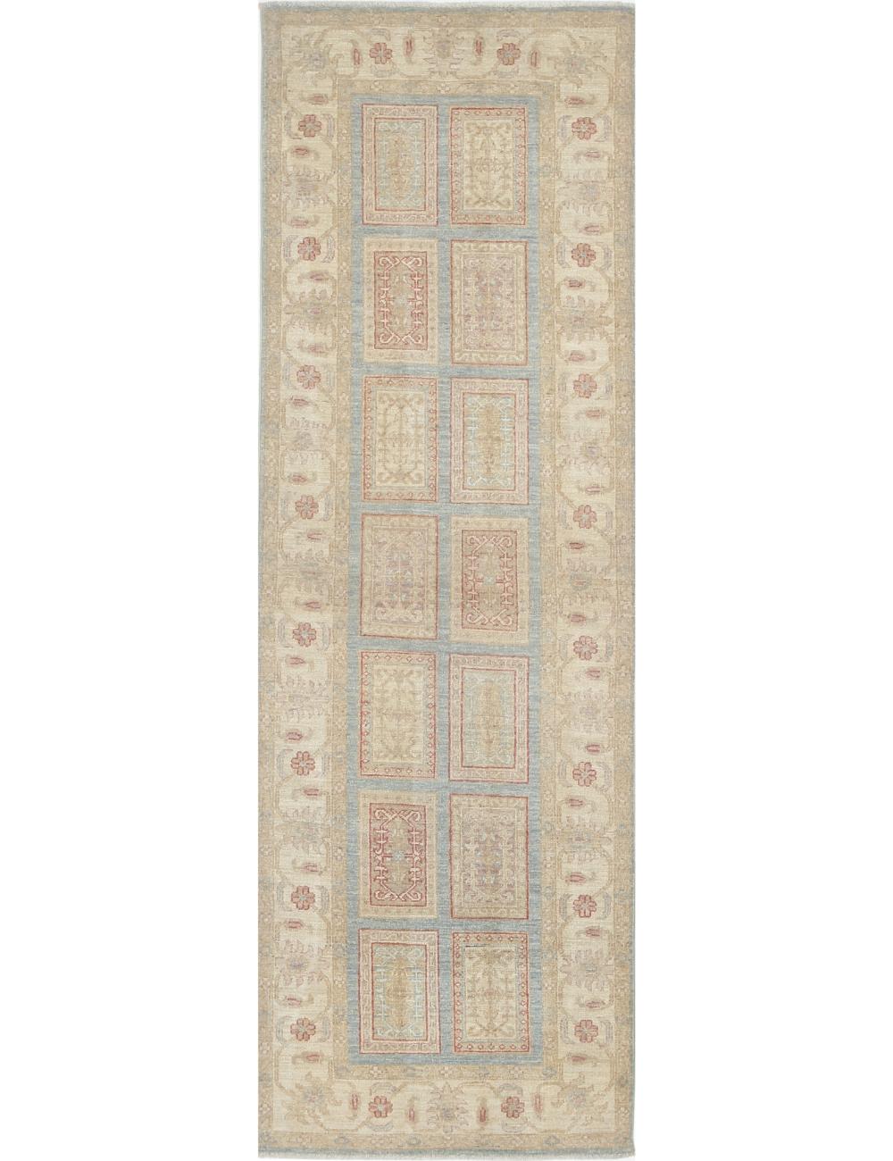 Hand Knotted Bakhtiari Wool Rug - 2'7'' x 8'2''
