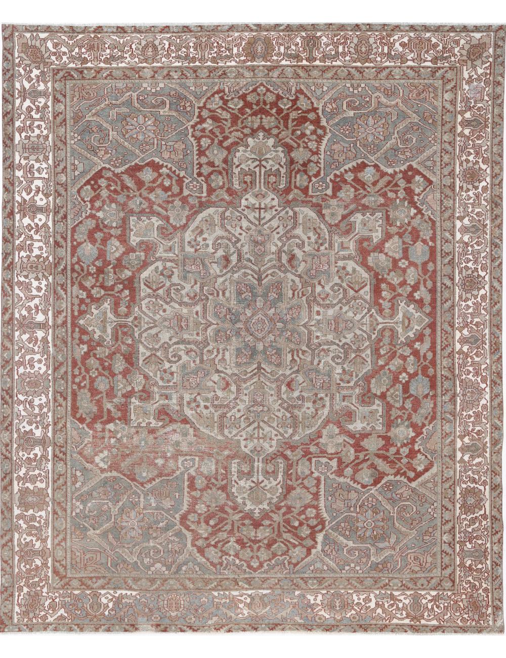 Hand Knotted Vintage Persian Bakhtiari Wool Rug - 10&#39;7&#39;&#39; x 13&#39;0&#39;&#39; Arteverk Arteverk Rugs