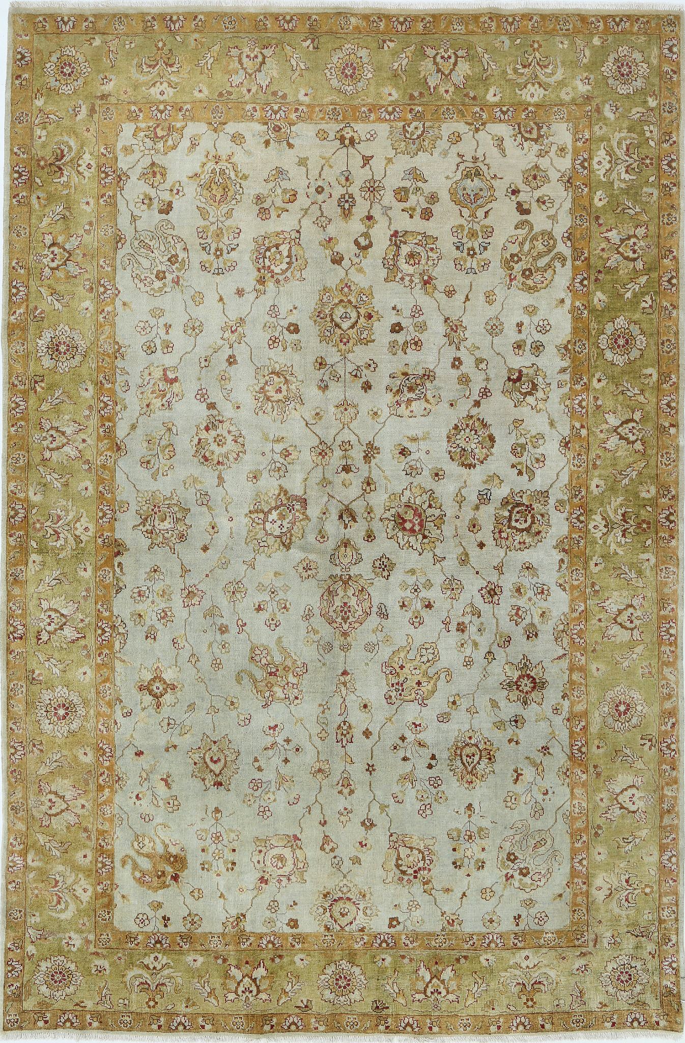 Hand Knotted Ziegler Wool Rug - 5'9'' x 8'9''
