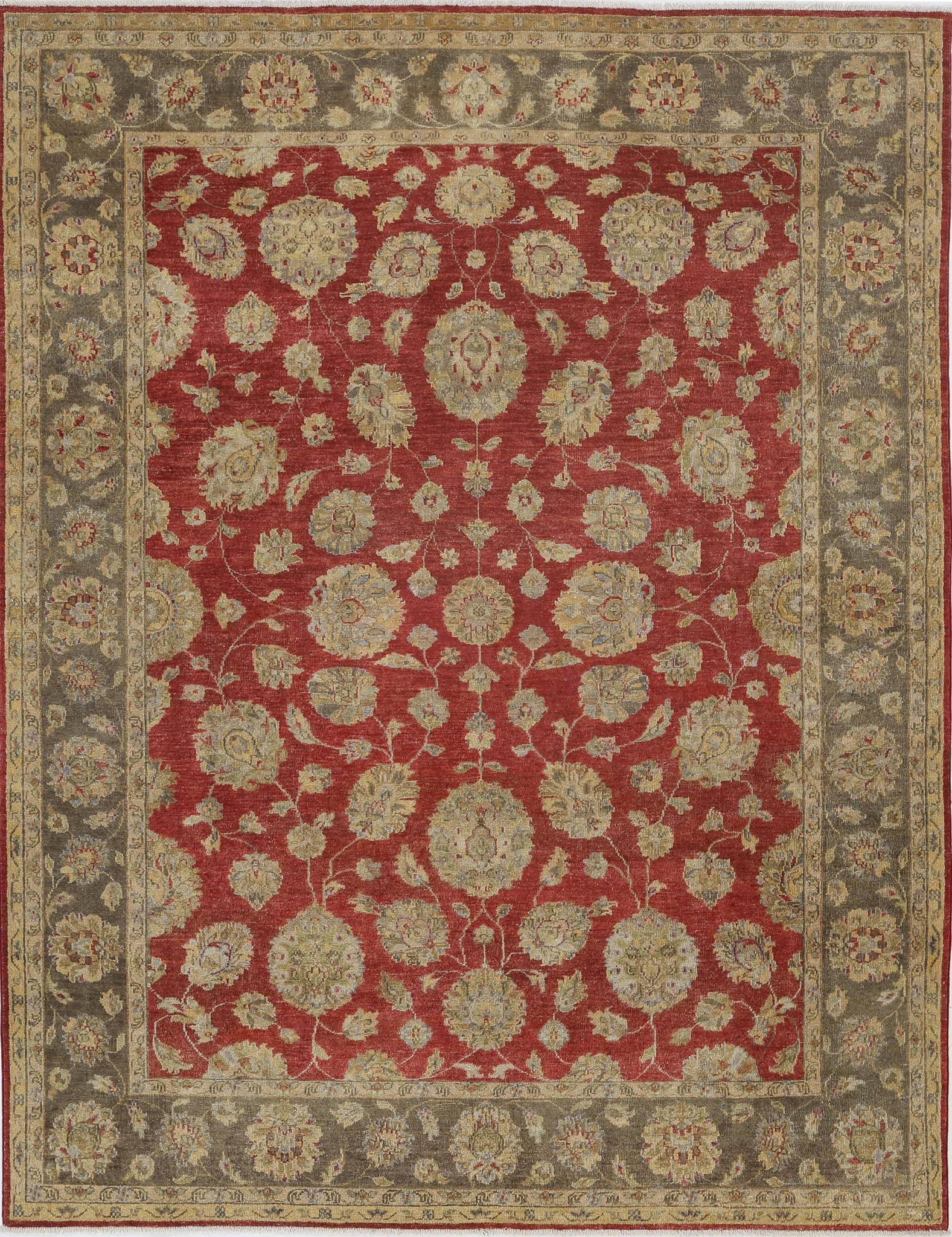 Hand Knotted Ziegler Wool Rug - 7'7'' x 9'10''