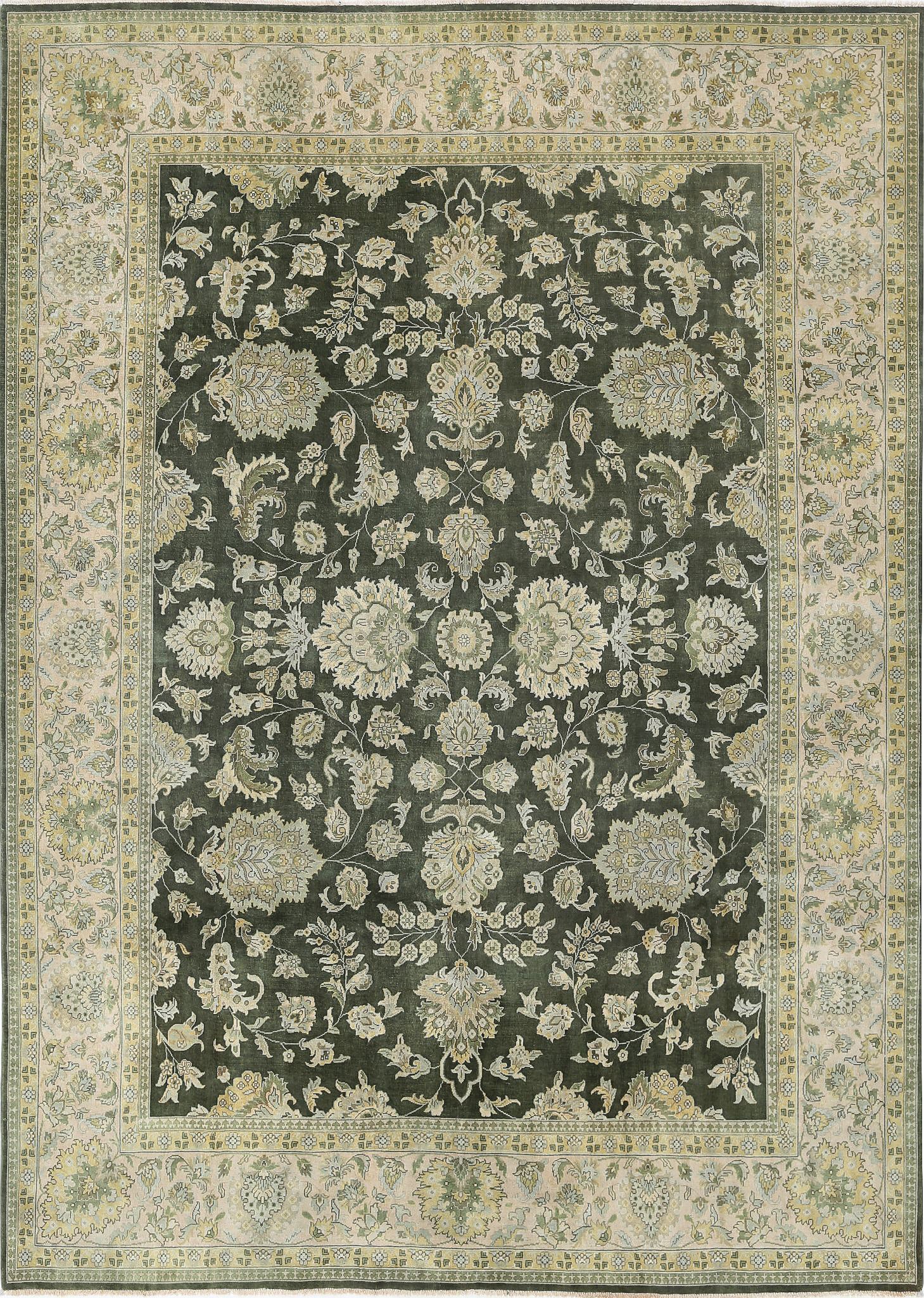 Hand Knotted Ziegler Wool Rug - 8'9'' x 12'3''