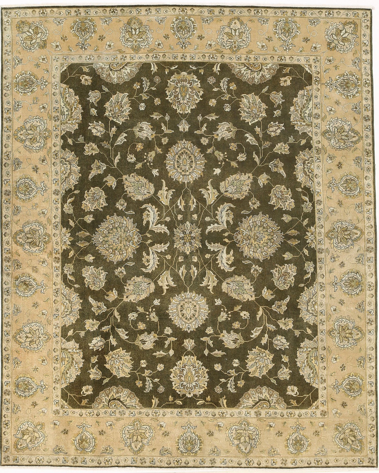 Hand Knotted Ziegler Wool Rug - 7'11'' x 9'10''