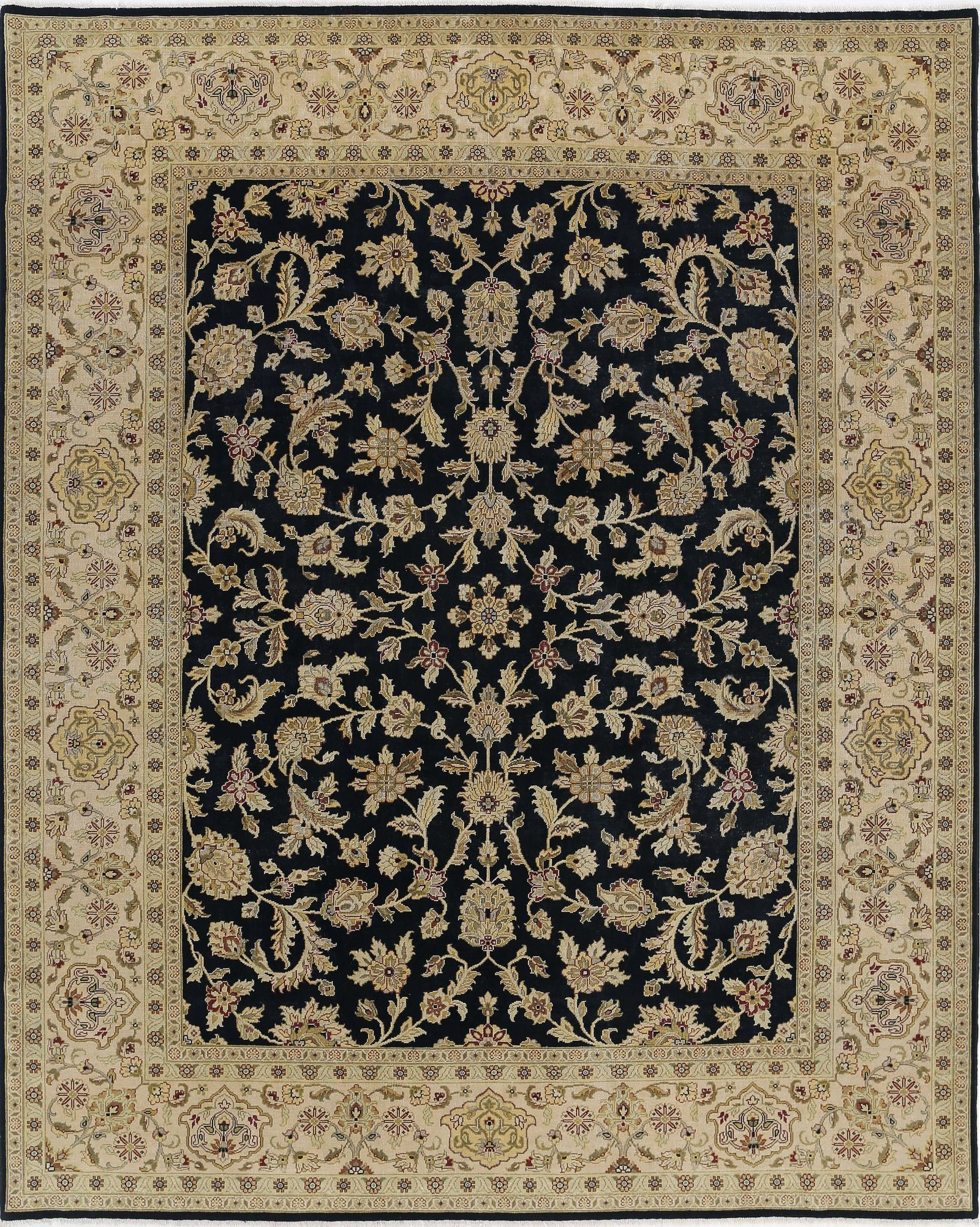 Hand Knotted Ziegler Wool Rug - 7'10'' x 9'9''