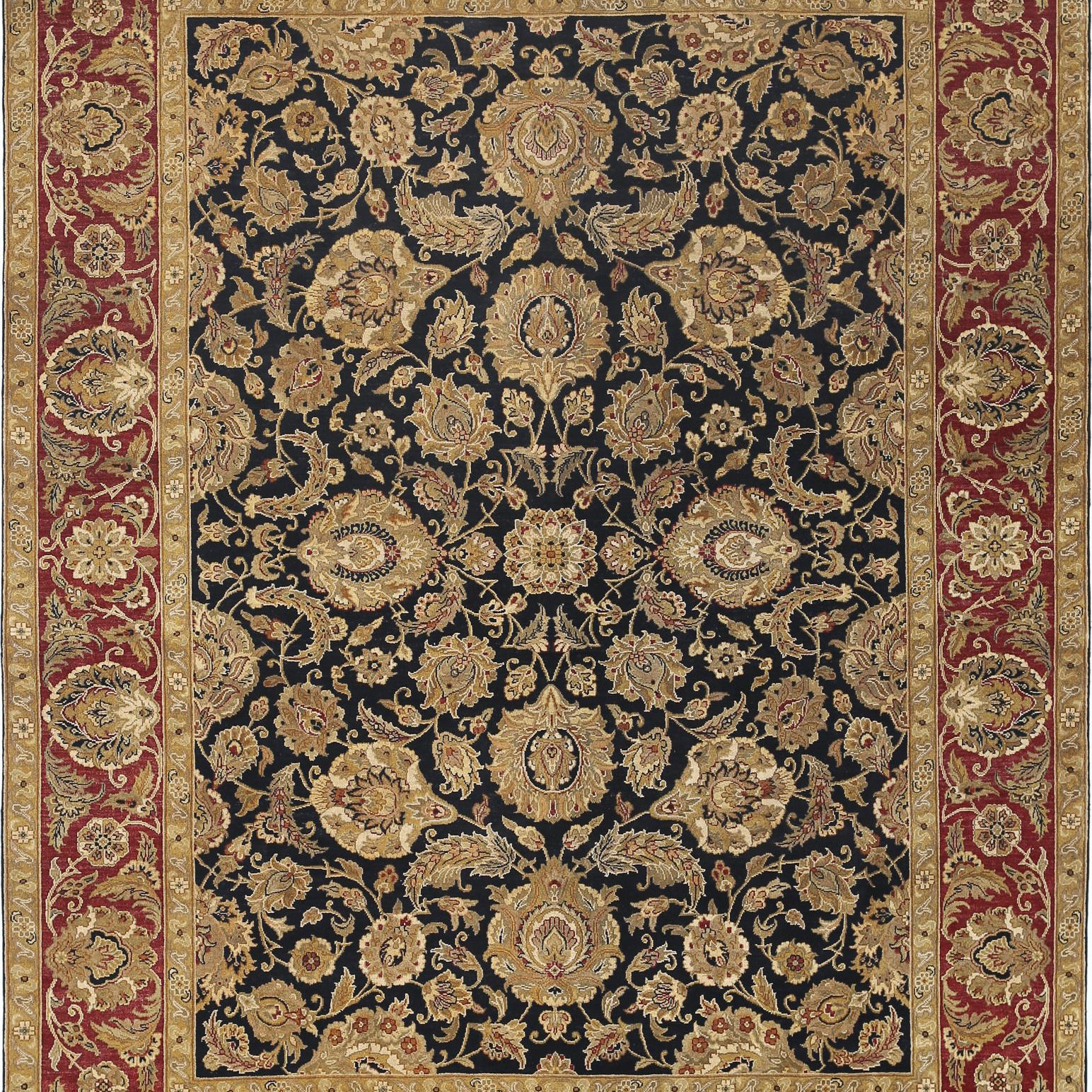 Hand Knotted Ziegler Wool Rug - 9'0'' x 12'0''