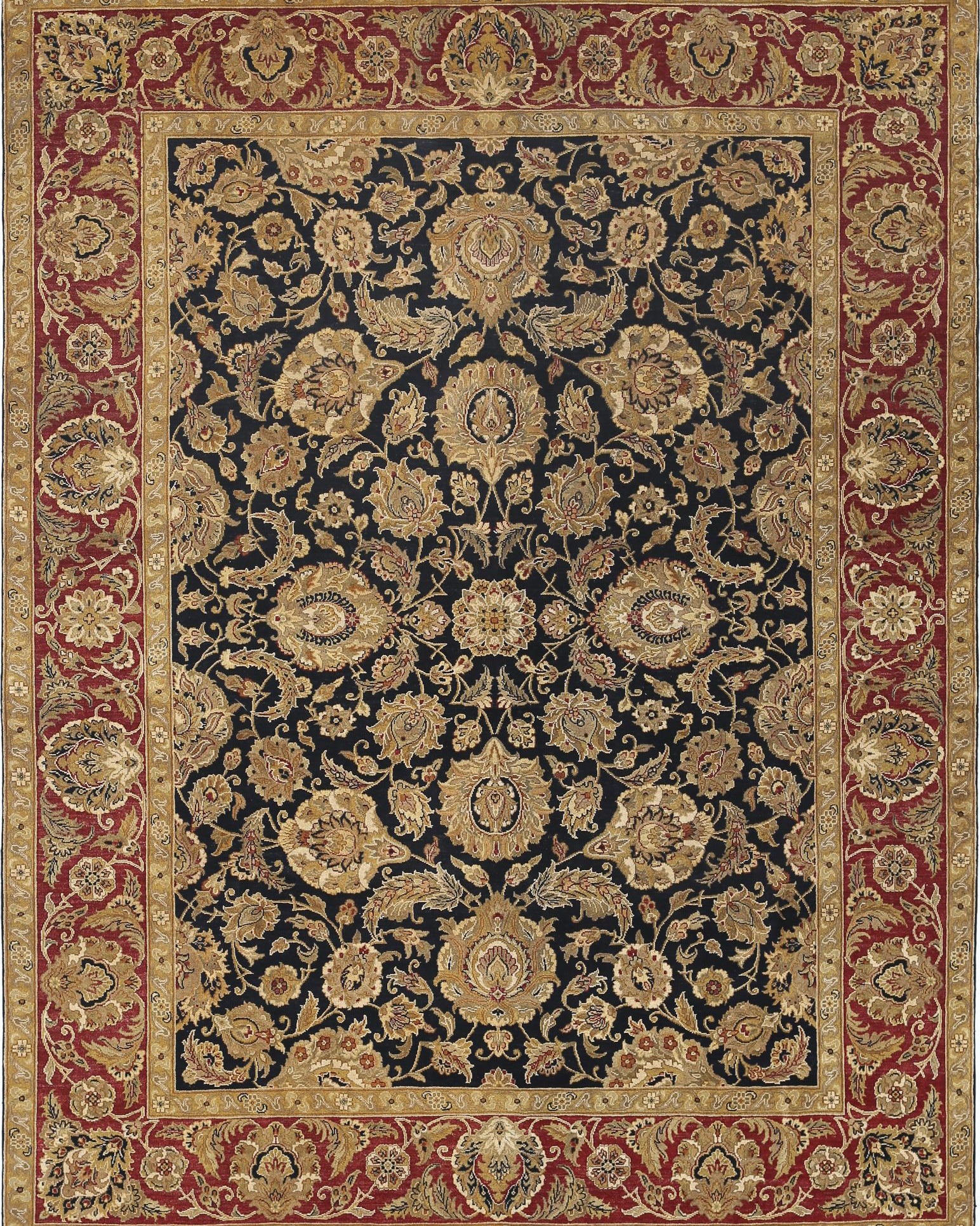 Hand Knotted Ziegler Wool Rug - 9'0'' x 12'0''