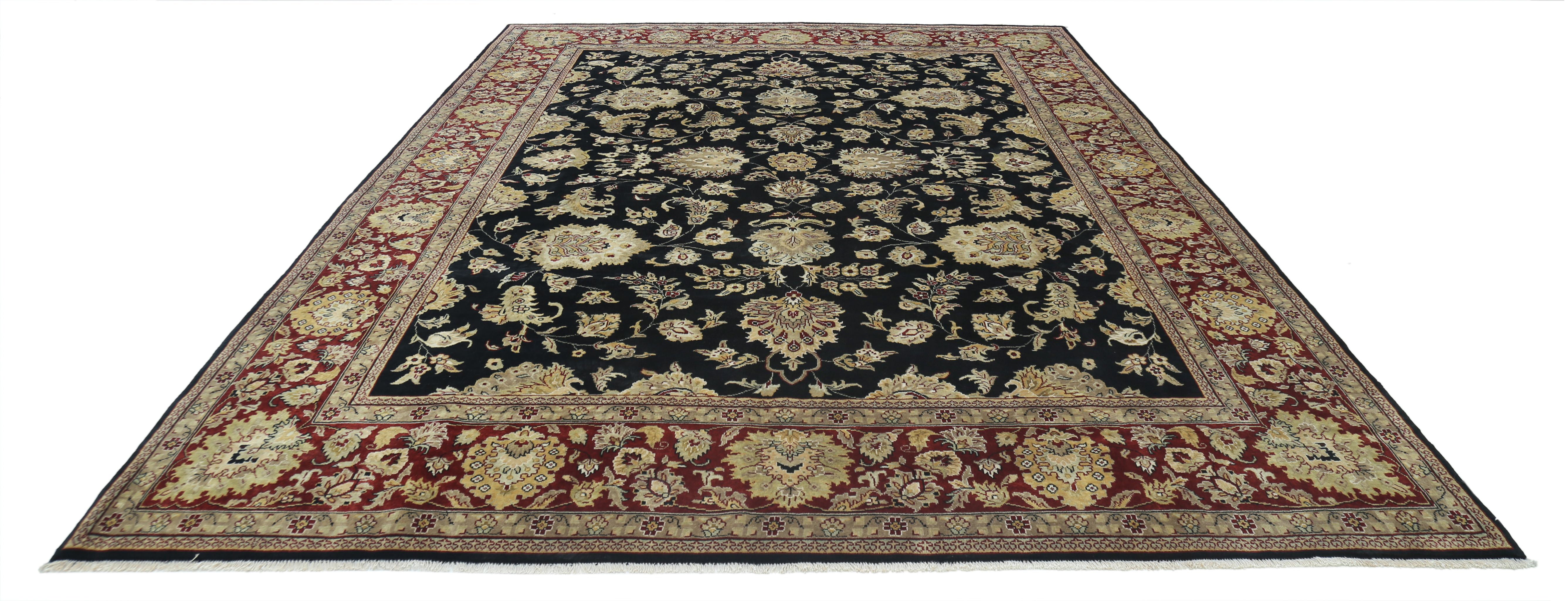 Hand Knotted Ziegler Wool Rug - 9'0'' x 11'11''