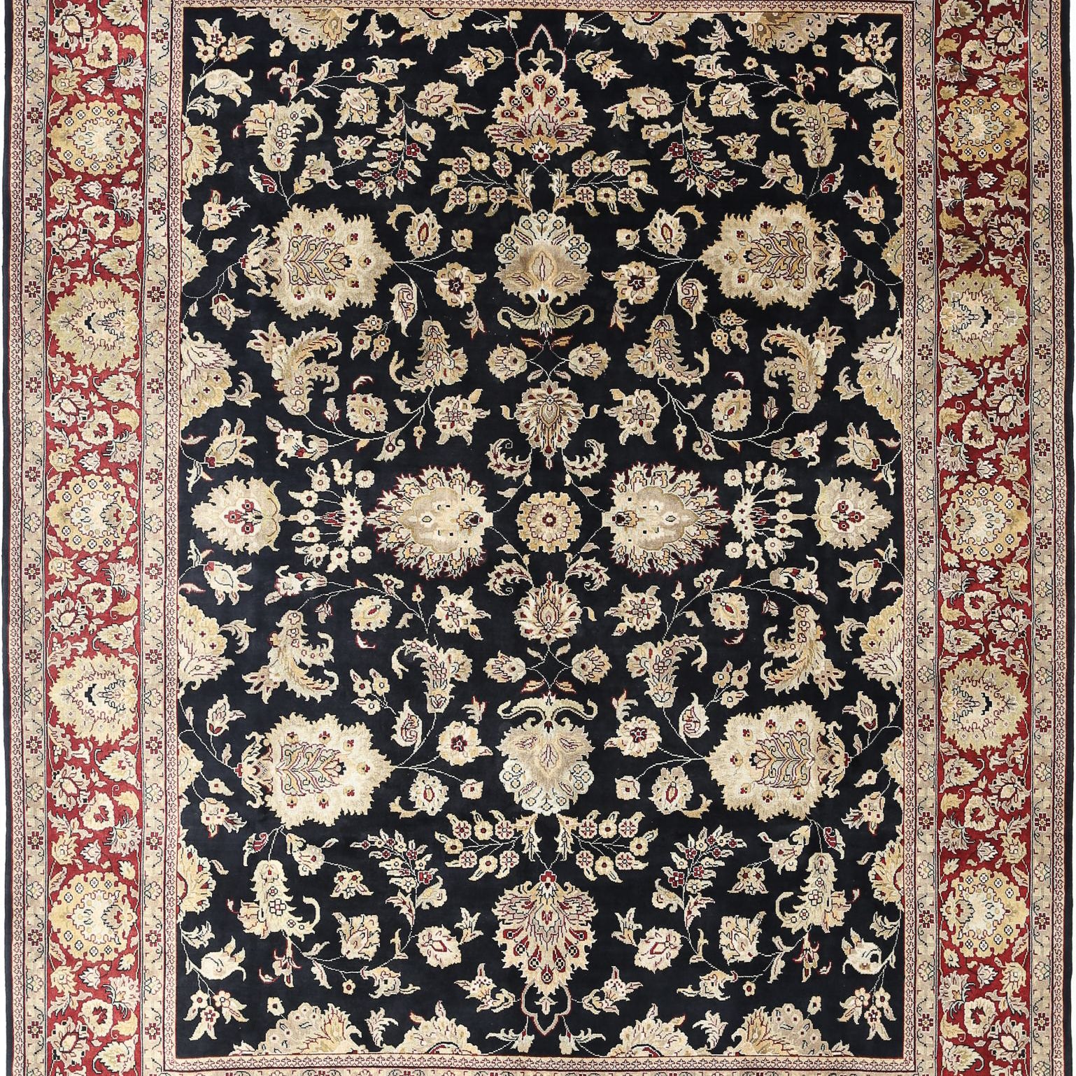 Hand Knotted Ziegler Wool Rug - 9'0'' x 11'11''