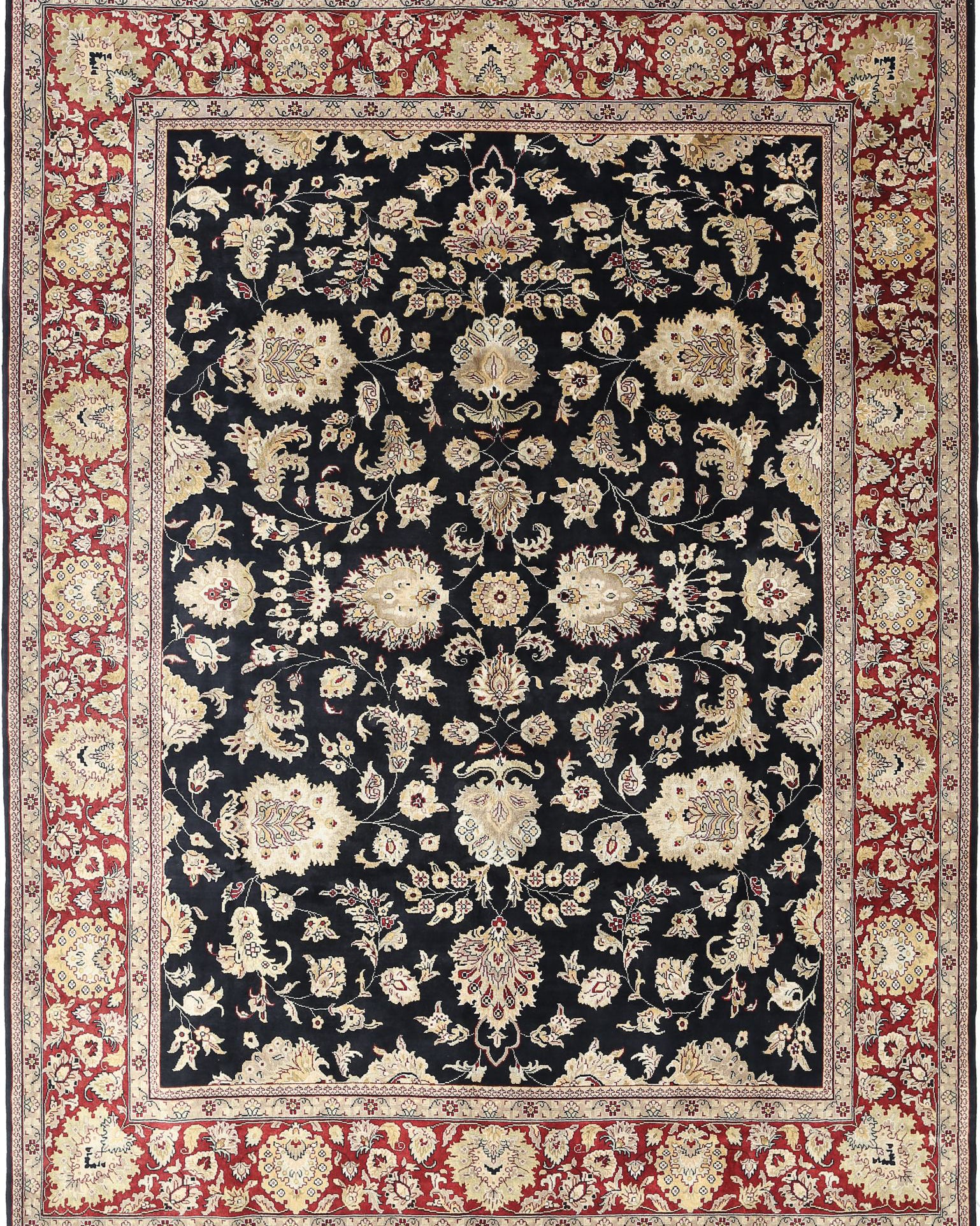 Hand Knotted Ziegler Wool Rug - 9'0'' x 11'11''