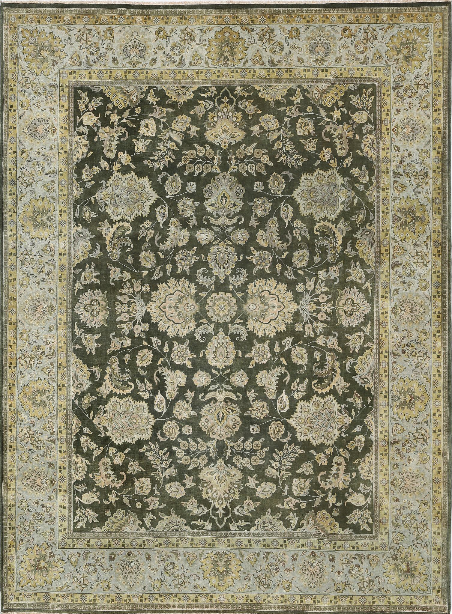 Hand Knotted Ziegler Wool Rug - 9'0'' x 11'10''