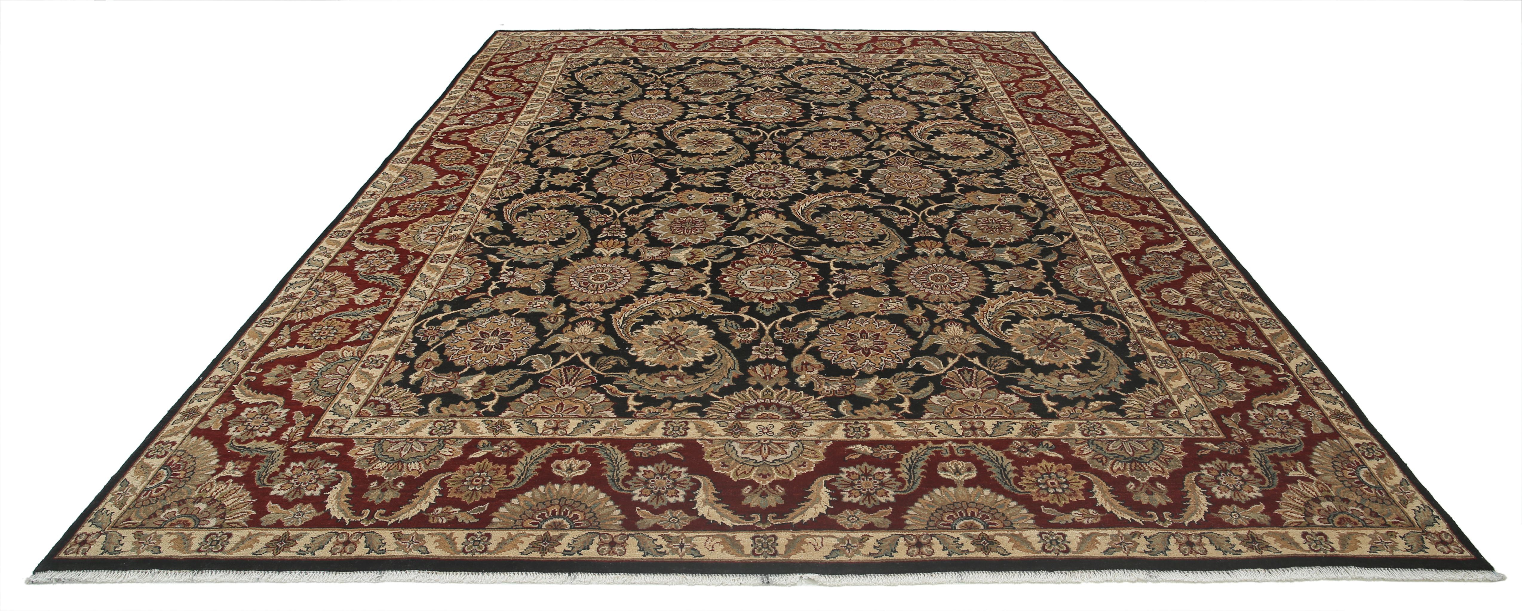 Hand Knotted Ziegler Wool Rug - 8'8'' x 12'0''