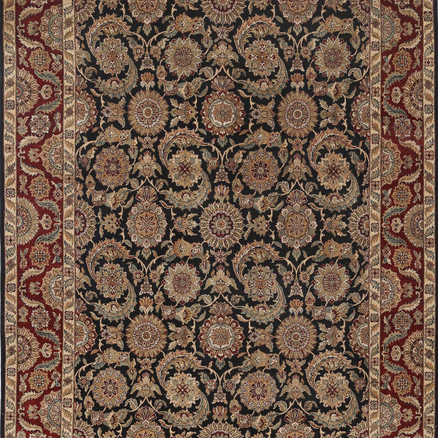 Hand Knotted Ziegler Wool Rug - 8'8'' x 12'0''