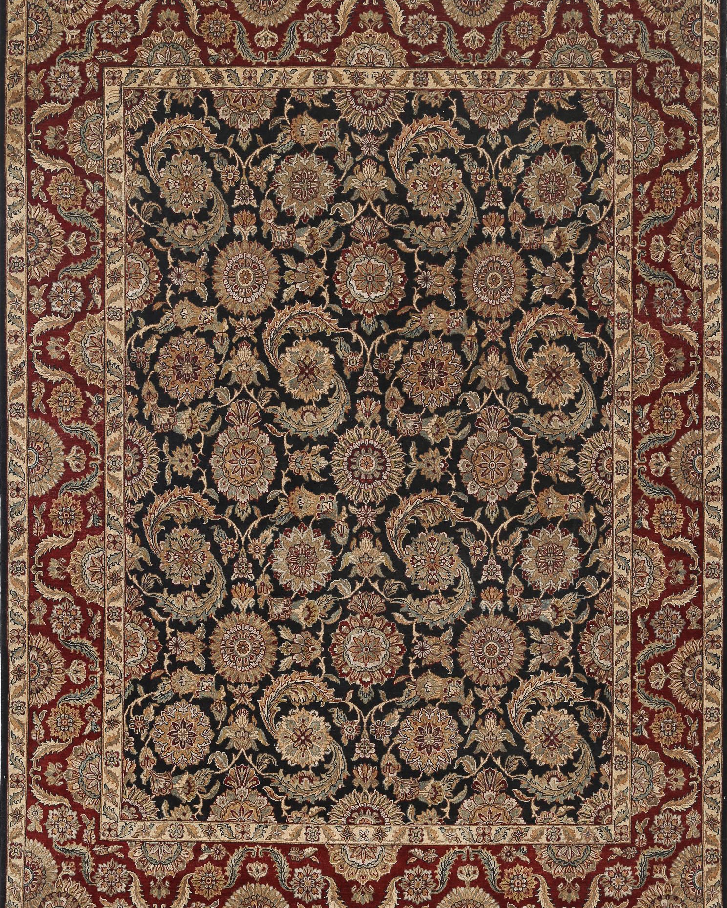 Hand Knotted Ziegler Wool Rug - 8'8'' x 12'0''