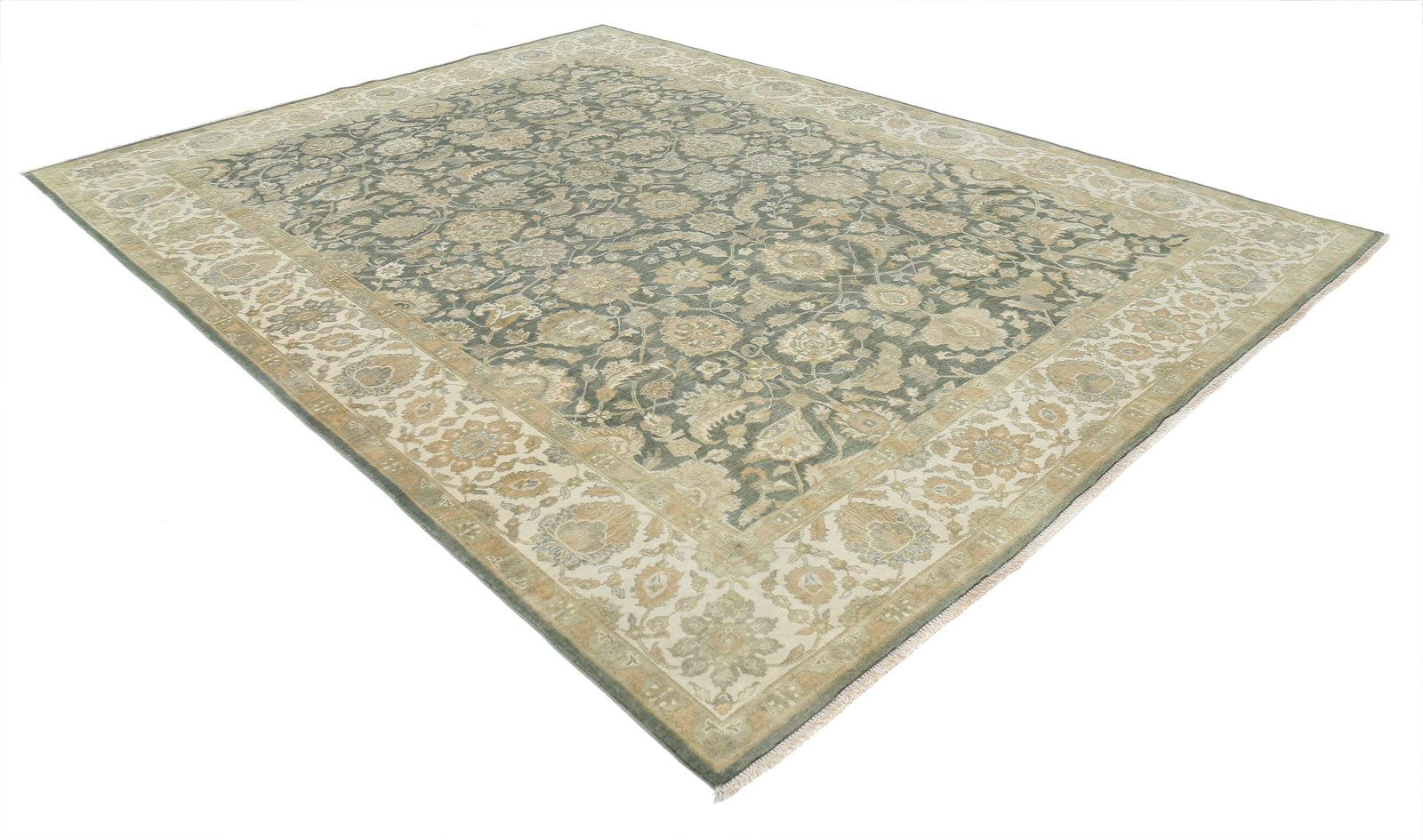 Hand Knotted Ziegler Wool Rug - 8'8'' x 11'5''