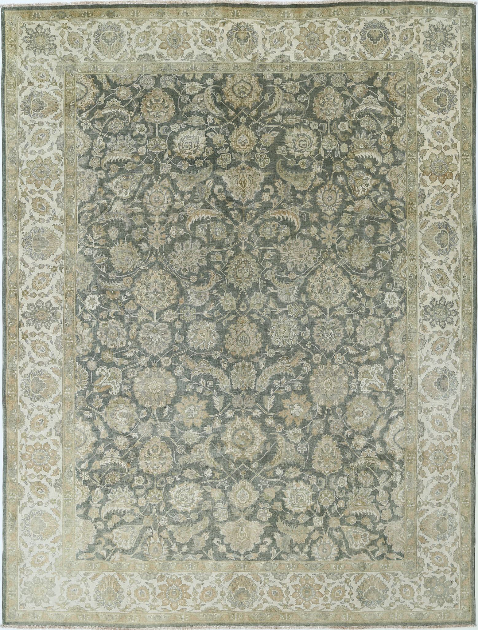 Hand Knotted Ziegler Wool Rug - 8'8'' x 11'5''