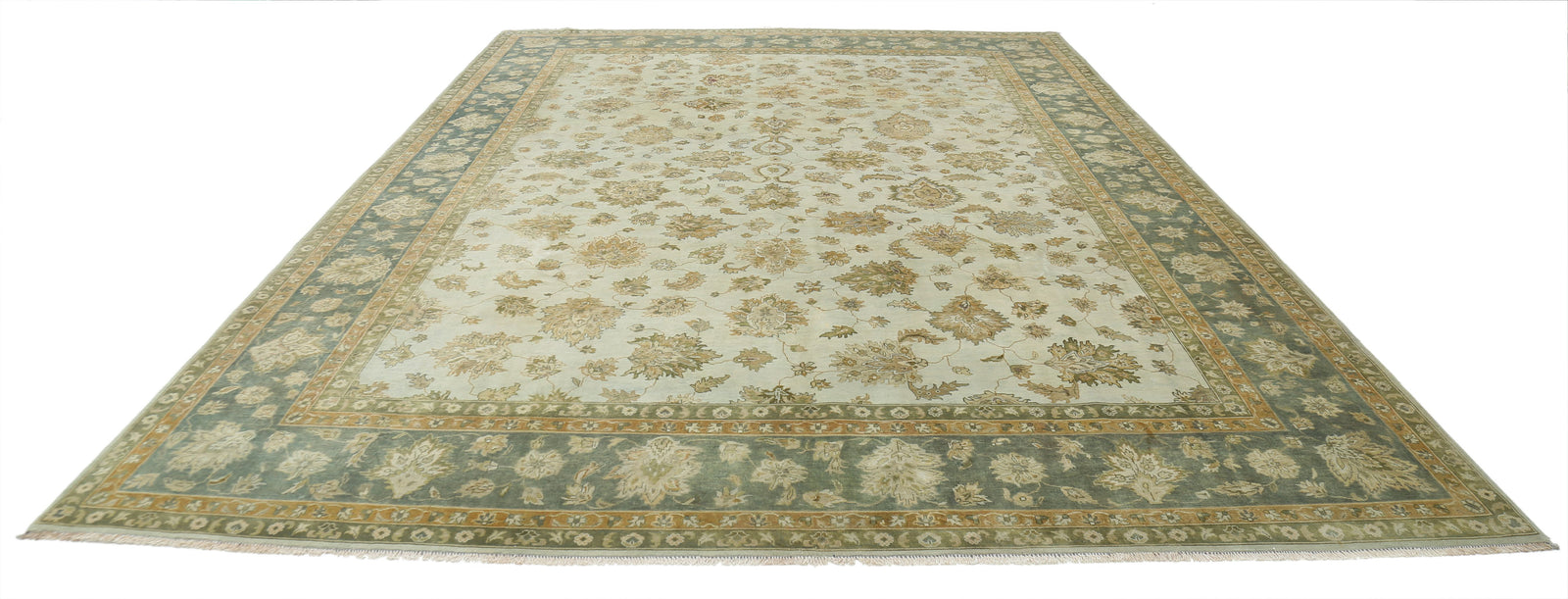 Hand Knotted Ziegler Wool Rug - 9'10'' x 13'9''