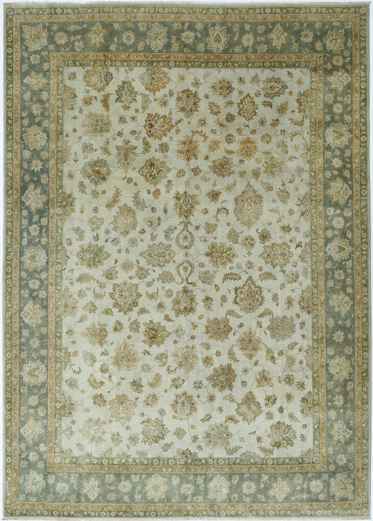 Hand Knotted Ziegler Wool Rug - 9'10'' x 13'9''
