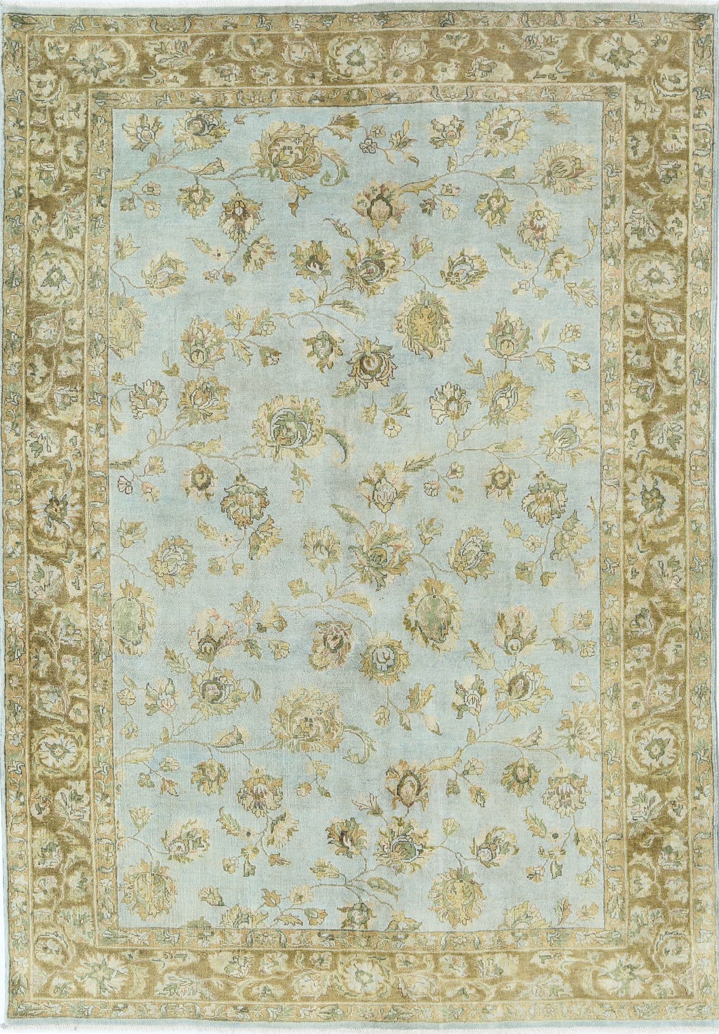Hand Knotted Ziegler Wool Rug - 5'10'' x 8'6''