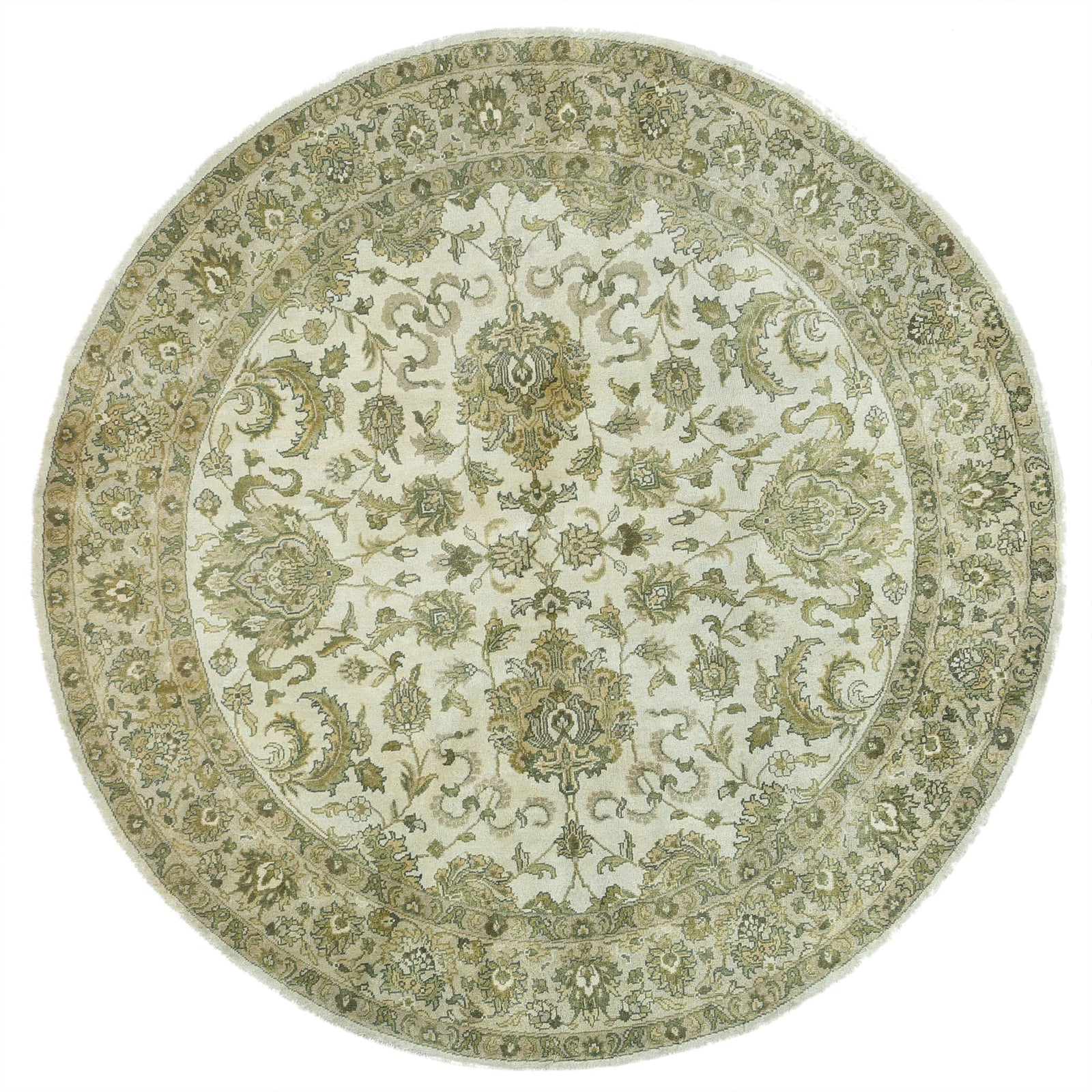 Hand Knotted Ziegler Wool Rug - 5'10'' x 5'11''