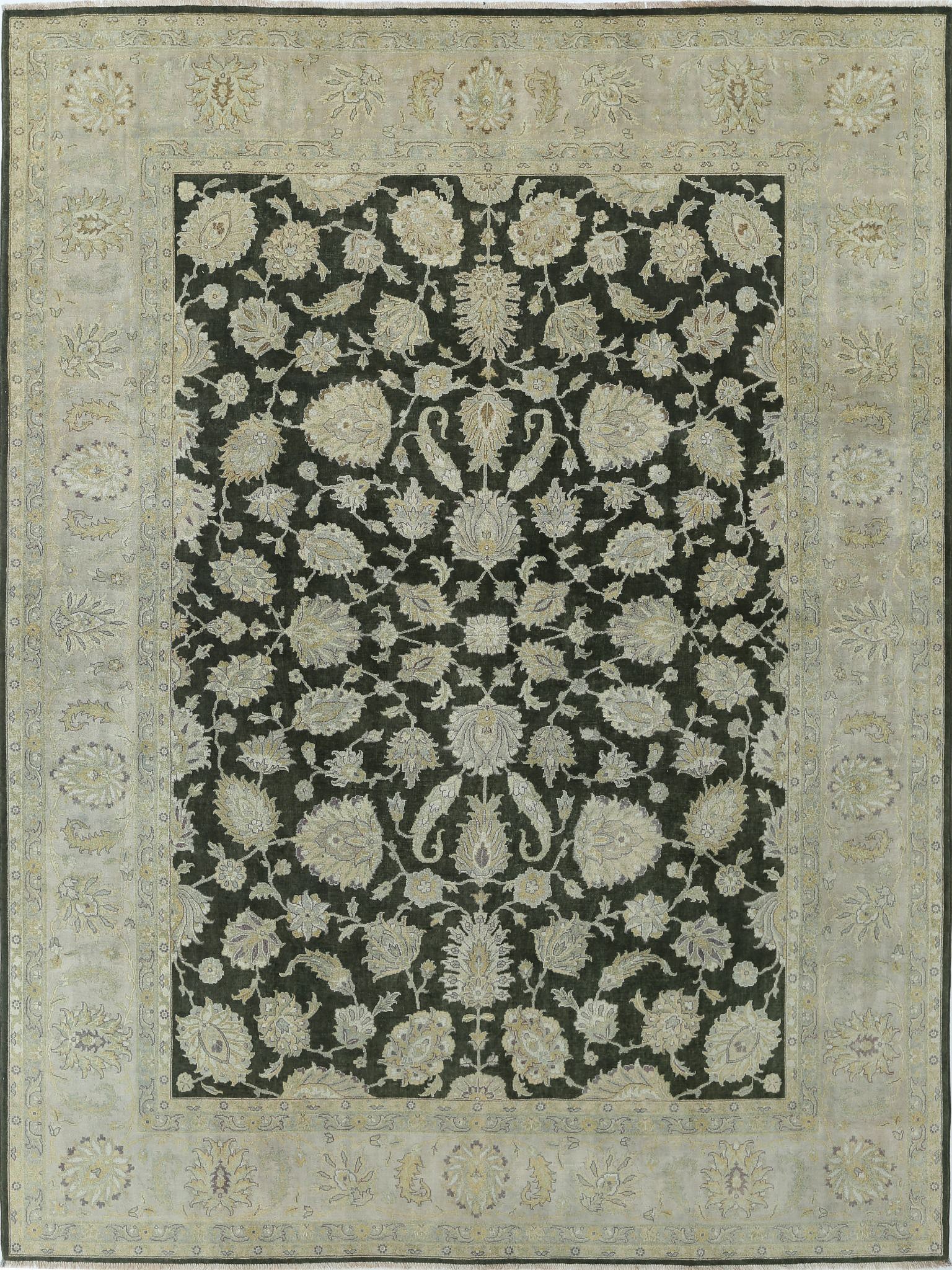 Hand Knotted Ziegler Wool Rug - 8'11'' x 11'8''