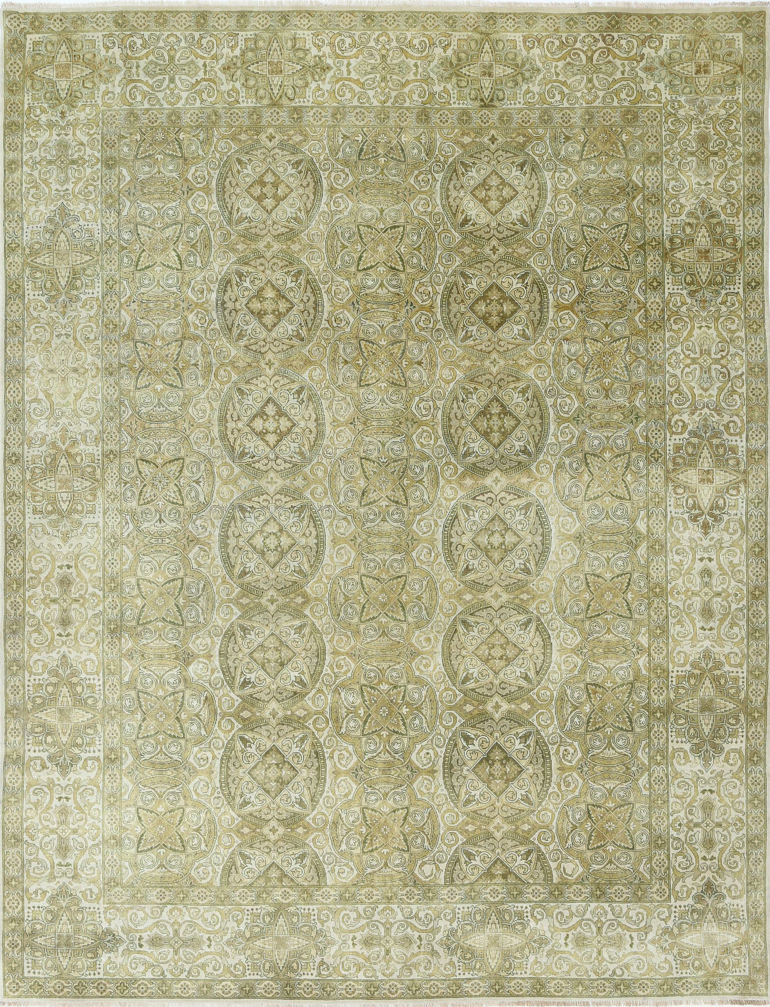 Hand Knotted Ziegler Wool Rug - 8'11'' x 11'7''
