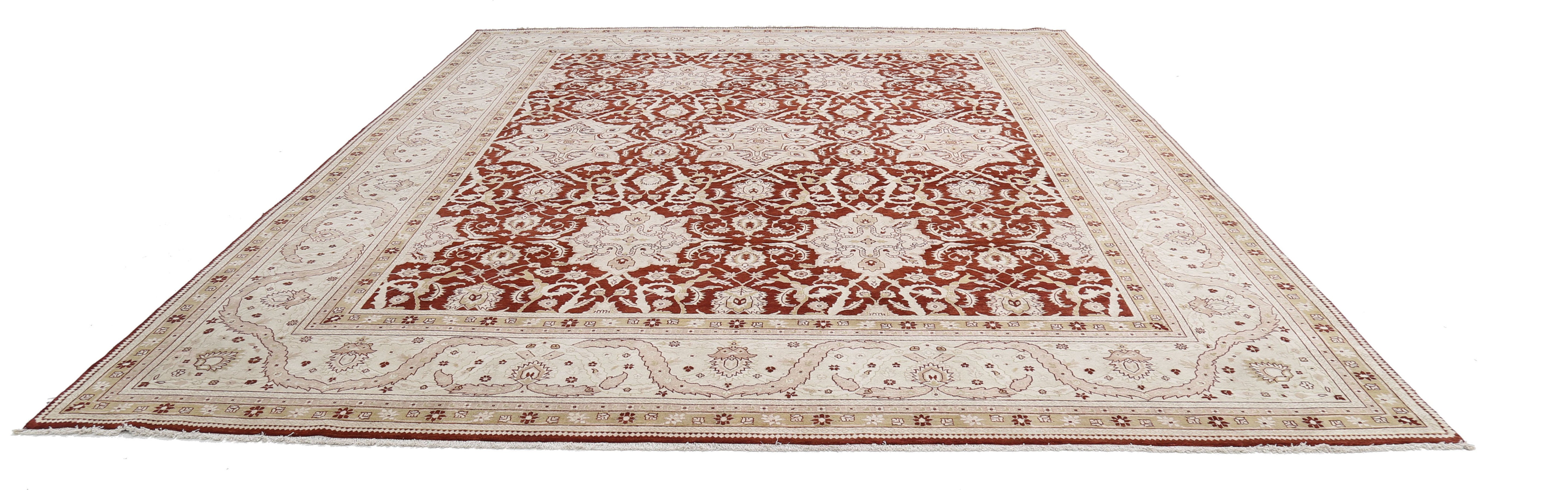 Hand Knotted Ziegler Wool Rug - 11'9'' x 14'7''