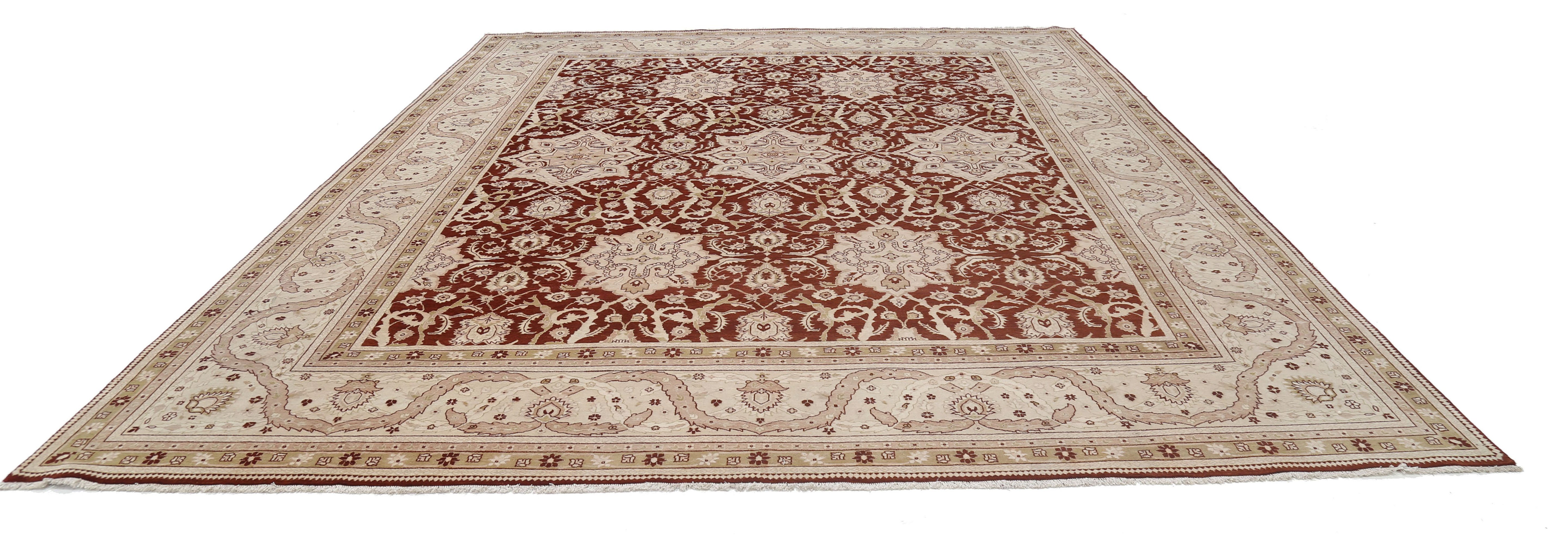 Hand Knotted Ziegler Wool Rug - 11'9'' x 14'7''