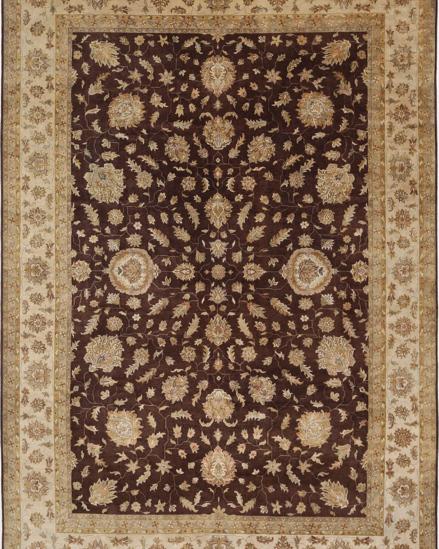 Hand Knotted Ziegler Wool Rug - 11'9'' x 17'6''
