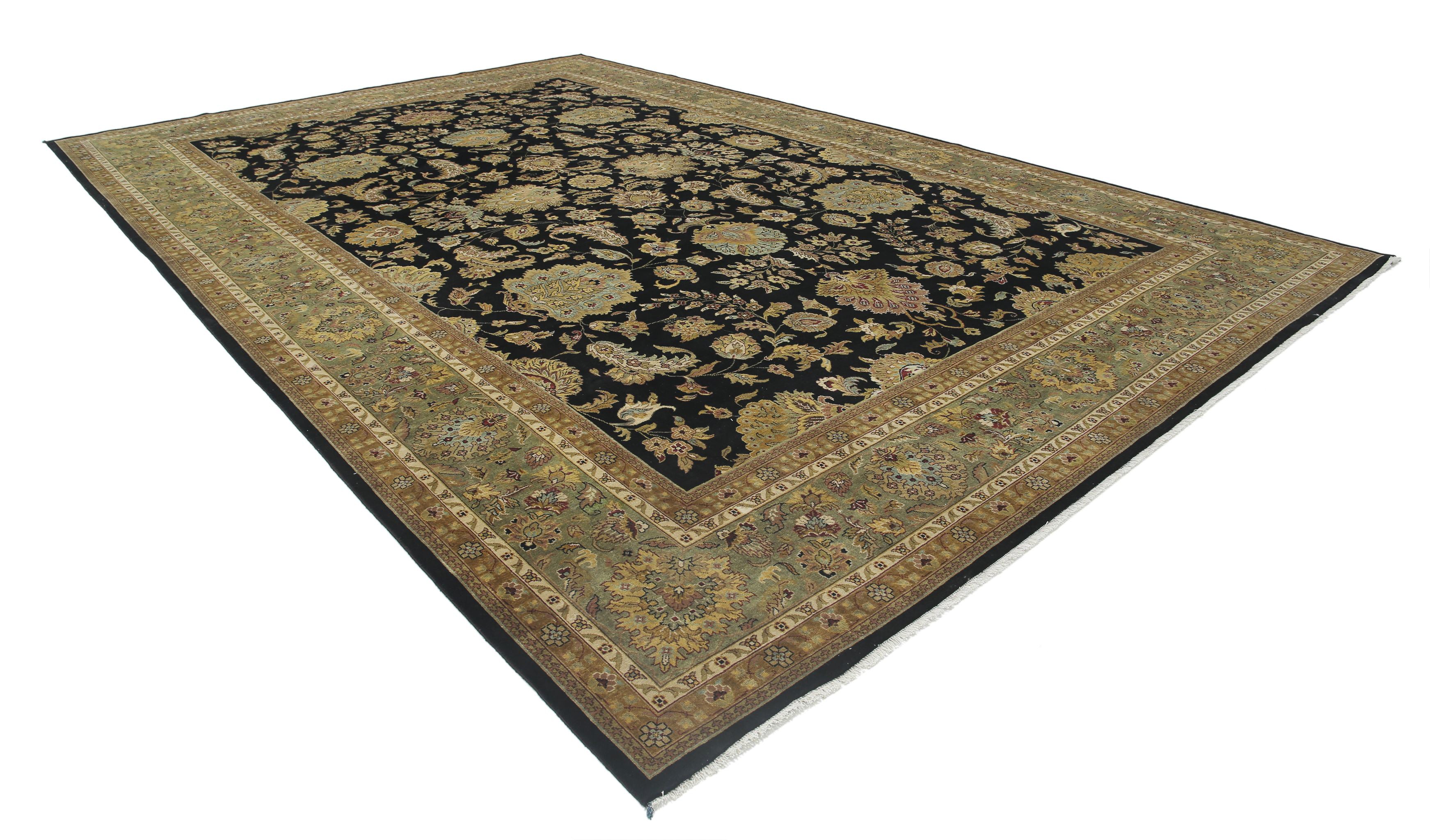 Hand Knotted Ziegler Wool Rug - 11'10'' x 18'3''