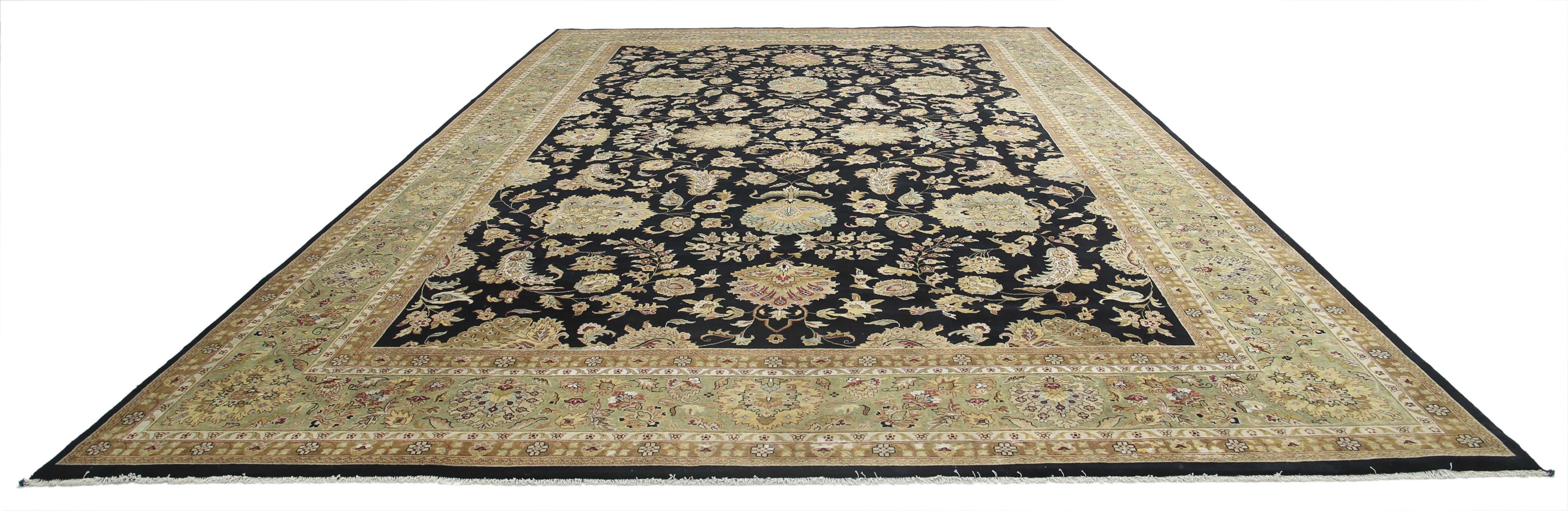 Hand Knotted Ziegler Wool Rug - 11'10'' x 18'3''