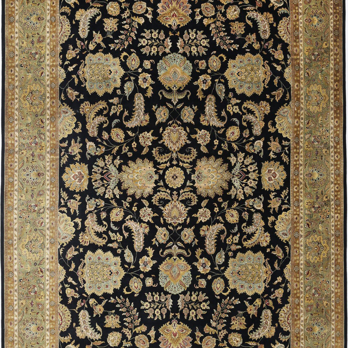 Hand Knotted Ziegler Wool Rug - 11'10'' x 18'3''