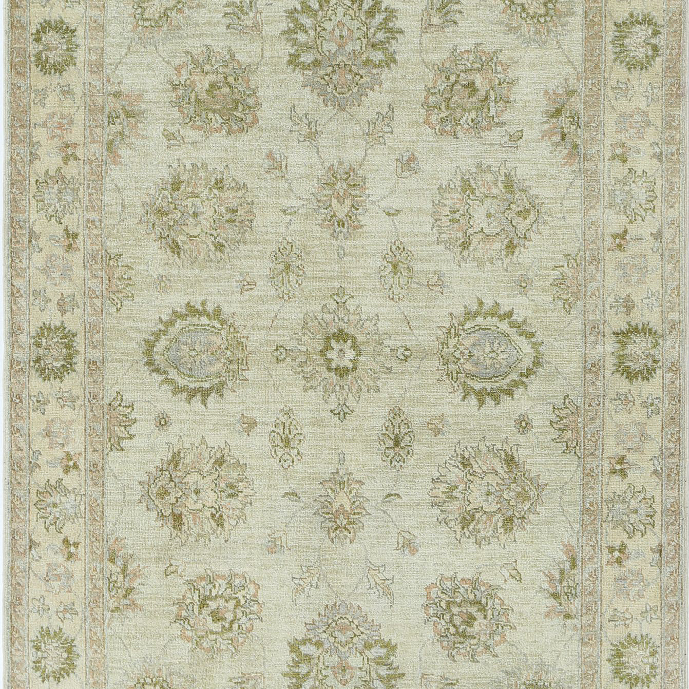 Alfombra de lana Ziegler anudada a mano - 3'11'' x 5'11''
