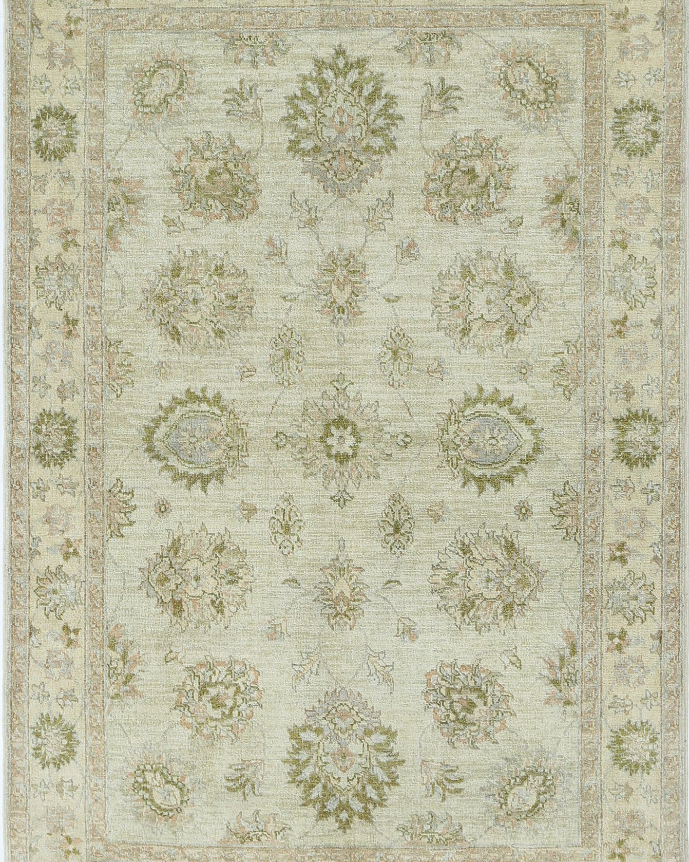 Alfombra de lana Ziegler anudada a mano - 3'11'' x 5'11''